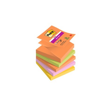 Cf. 5pz blocco 90foglietti Post-it® Super Sticky Z-Notes 76x76mm R330-5SS-BOOS