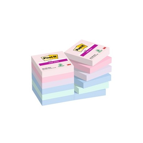 Cf. 12pz blocco 90fg. Post-it® Super Sticky 47,6x47,6mm 622-12SS-SOUL Soulful