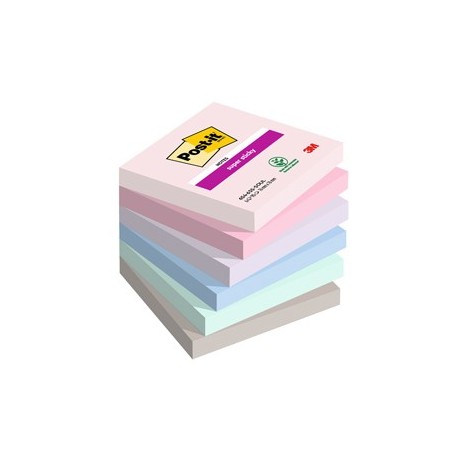 Cf. 6pz blocco 90foglietti Post-it® Super Sticky 76x76mm 654-6SS-SOUL Soulful