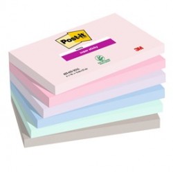 Cf. 6pz blocco 90foglietti Post-it® Super Sticky 76x127mm 655-6SS-SOUL Soulful