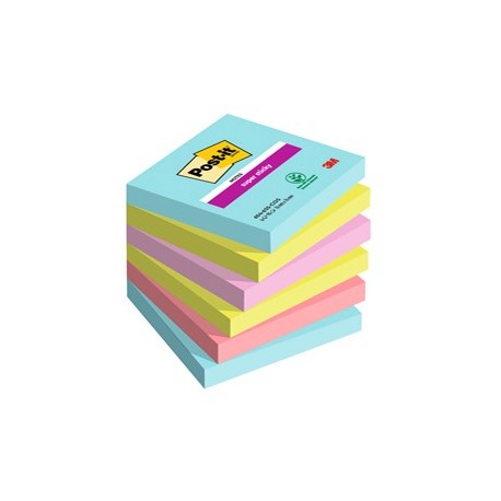 Cf. 6pz 90foglietti Post-it® Super Sticky 76x76mm 654-6SS-COS Cosmic