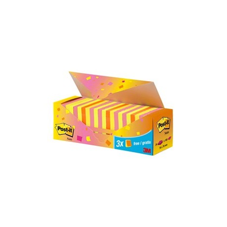 VALUE PACK 21+3 BLOCCO 100fg Post-it® colori assortiti 76x76mm 72GR 654-NP24