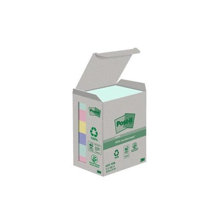 Cf. 6pz blocco 100fg. Post-it® Notes Green 38x51mm 653-1GB NATURAL