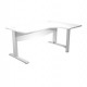 Scrivania Compact DX fianco met. + supp.met. mod. panel L160cm Bianco AgorA' D.