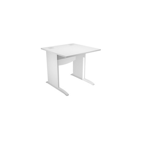 Scrivania operativa fianchi a L melaminico 80x80cm h73cm bianco AgorA' Basic