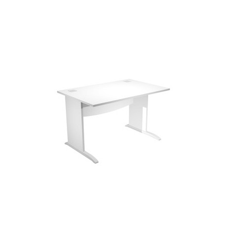 Scrivania operativa fianchi a L melaminico 120x80cm h73cm bianco AgorA' Basic