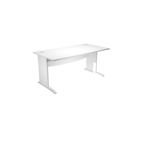 Scrivania operativa fianchi a L melaminico 140x80cm h73cm bianco AgorA' Basic