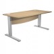 Scrivania operativa fianchi a L metallo 120x80cm L73cm rovere AgorA' Basic