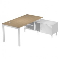 Scrivania mobile servizio portante desktop 120x80cm h72,5cm rovere AgorA'