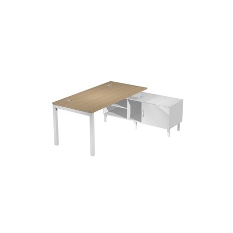 Scrivania mobile servizio portante desktop 140x80cm h72,5cm rovere AgorA'