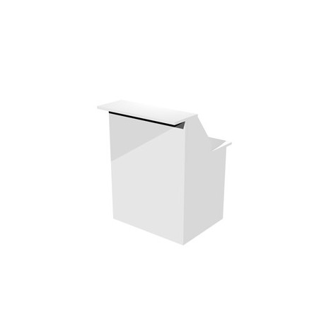 MODULO RECEPTION SOPRALZO+DESKTOP 80x76x117cm BIANCO /BIANCO - PRESTIGE