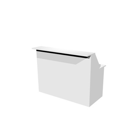 MODULO RECEPTION SOPRALZO+DESKTOP 140x76x117cm BIANCO/BIANCO - PRESTIGE