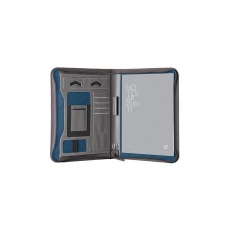 Portablocco con zip Bluegate dim. 29x36x4cm grigio INTEMPO