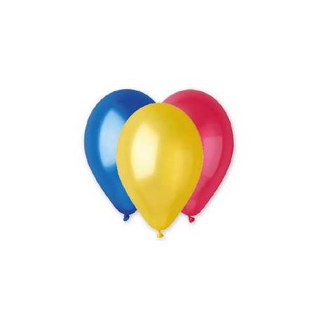 Busta 16 palloncini Ø26cm metal assortiti Big Party