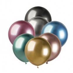 Busta 25 palloncini Ø48cm metal glossy assortiti Big Party