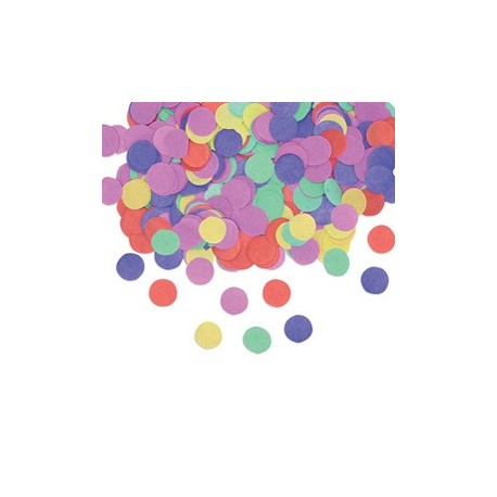 Busta coriandoli in carta Ø2cm colori assortiti Big Party
