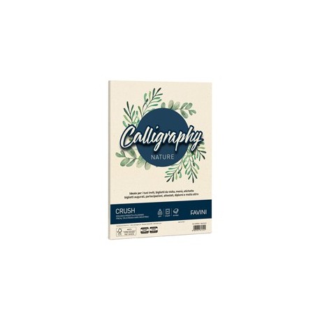 Carta Calligraphy Nature CRUSH A4 50fg 200gr alga FAVINI