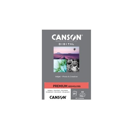 Carta InkJet PREMIUM 10X15cm 50fg 255gr HightGloss RC Canson