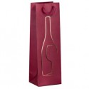 Shopper portabottglie c/manici in corda 12x37x9cm rosso Rex Sadoch