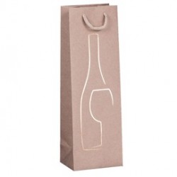 Shopper portabottglie c/manici in corda 12x37x9cm avorio Rex Sadoch