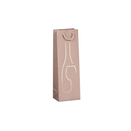 Shopper portabottglie c/manici in corda 12x37x9cm avorio Rex Sadoch