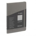 Taccuino c/elastico EcoQua Plus cucito f.to A5 80 fg. righe antracite Fabriano