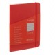 Taccuino c/elastico EcoQua Plus cucito f.to A5 80 fg. righe lampone Fabriano