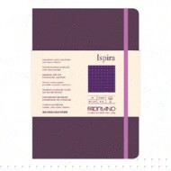 Taccuino c/elast. Ispira cop. fless. f.to A5 96fg. puntinato viola Fabriano