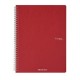 Maxiquaderrno A4 70fg 90gr 5mm EcoQua Original spiralato rosso scuro Fabriano
