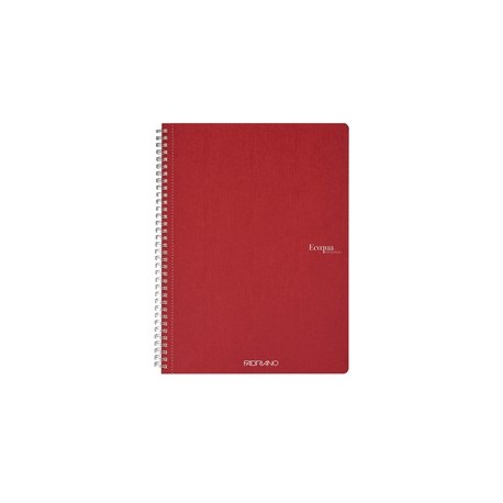 Maxiquaderrno A4 70fg 90gr 1rigo EcoQua Original spiralato rosso scuro Fabriano