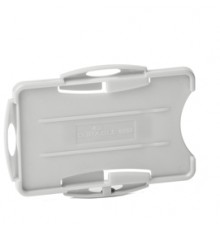 10 portabadge Eco per 2 tessere 57x87mm grigio Durable