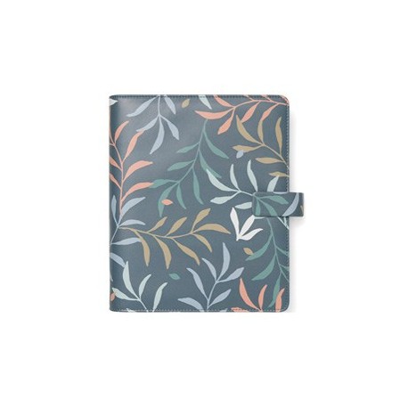 Organiser f.to A5 233x217x46mm c/cinturino fantasia Botanical blu Filofax