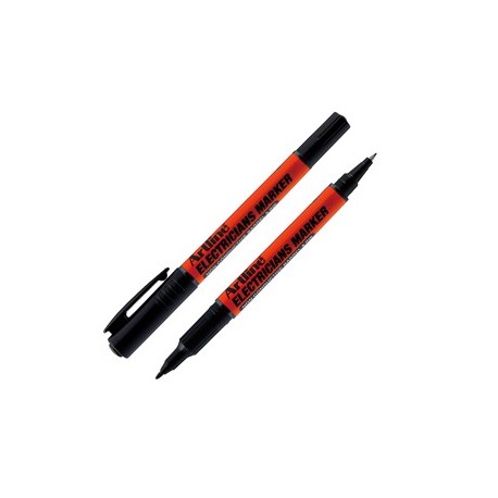 Marcatore permanente a doppia punta 0,4 e 1,0 mm per elettricisti nero artline
