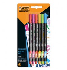 Astuccio 6 fineliner Intensity 0,8mm colori assortiti Rainbow BIC