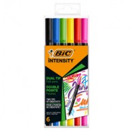 Astuccio 6 pennarelli Intensity dual tip brush colori assortiti Intense BIC