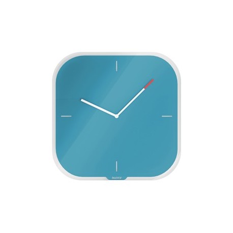 Orologio da parete silenzioso in vetro blu Cosy Leitz