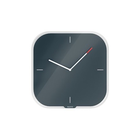 Orologio da parete silenzioso in vetro grigio Cosy Leitz