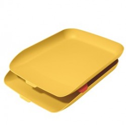 Kit doppia vaschetta portacorrispondenza giallo Cosy Leitz
