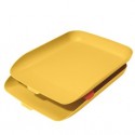 Kit doppia vaschetta portacorrispondenza giallo Cosy Leitz