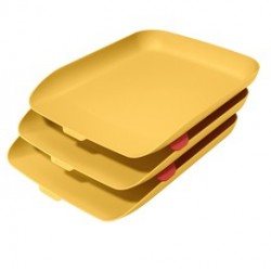 Kit tripla vaschetta portacorrispondenza giallo Cosy Leitz