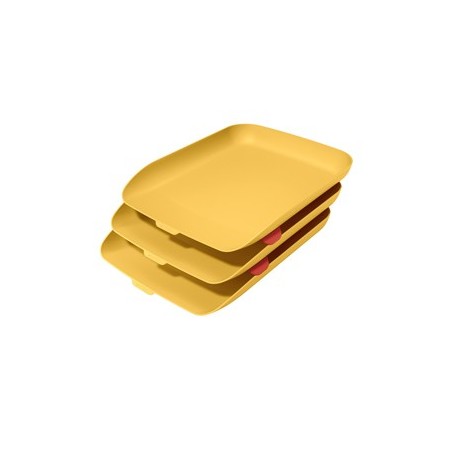 Kit tripla vaschetta portacorrispondenza giallo Cosy Leitz