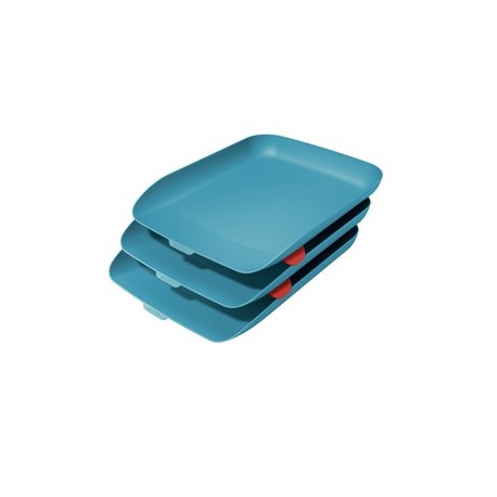 Kit tripla vaschetta portacorrispondenza blu Cosy Leitz