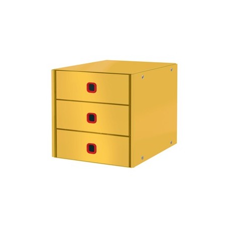 Cassettiera 3 cassetti ClickStore giallo Cosy Leitz