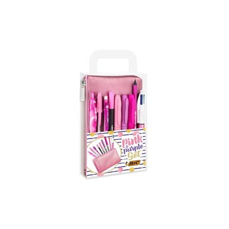SET SCRITTURA+ASTUCCIO PINK  PURPLE - Bic