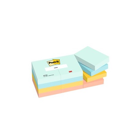 Cf. 12pz blocco 100fg. Post-it® Super Sticky 38x51mm 653-BEA Beachside