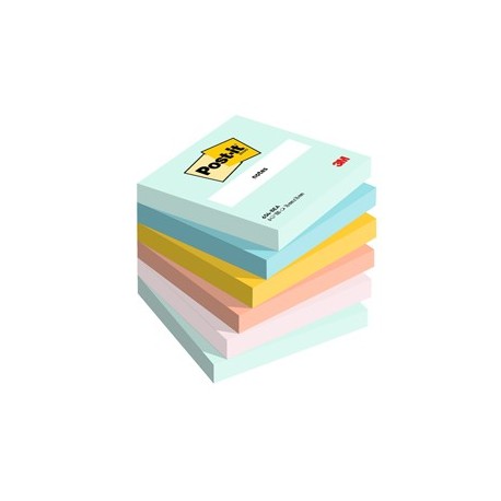 Cf. 6pz blocco 100fg. Post-it® Super Sticky 76x76mm 654-BEA Beachside