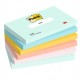 Cf. 6pz blocco 100fg. Post-it® Super Sticky 76x127mm 655-BEA Beachside