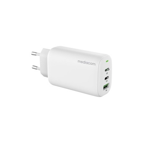 Caricatore da muro 65W porta USB Type-C nero Mediacom