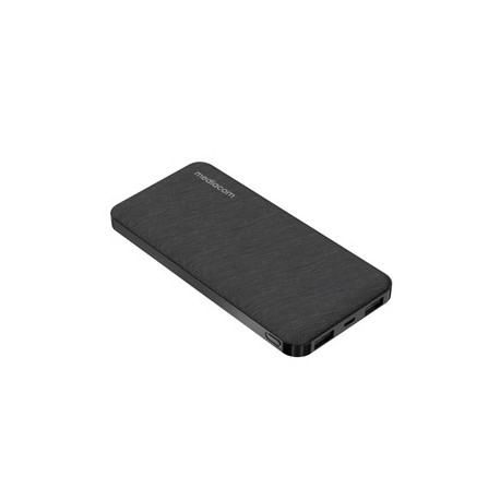Powerbank ultrasottile USB da 10.000 mAh nero Mediacom