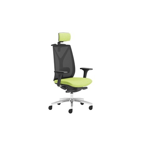 Poltrona semidirezionale Velia VEAPG verde mela c/bracc.regolabili+poggiatesta